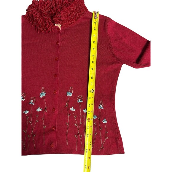 Telluride Clothing Co Red Mock Neck Fairy Cardigan Hipster Y2K  Cottagecore - Picture 3 of 10